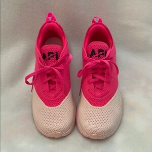 APL Pink and Cream Athletic Shoes with Gradient Design